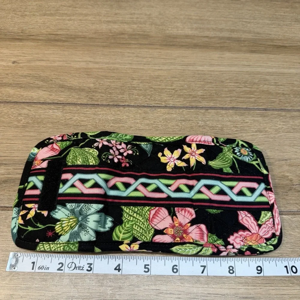 Vera Bradley Trifold Wallet Botanica Floral Quilted Cotton Retired Pink Green